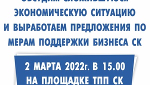 Меры поддержки ставропольского бизнеса обсудят в ТПП СК